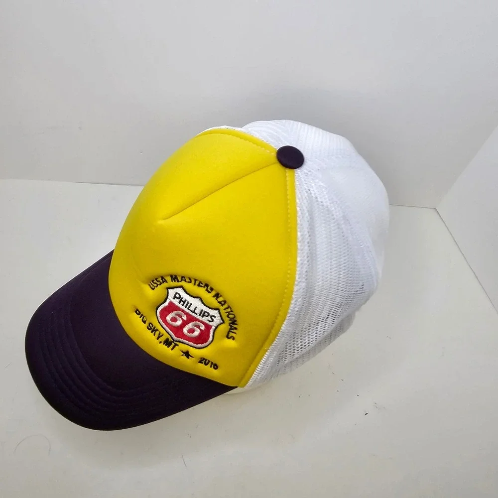 Rare USSA Masters Nationals Phillips 66 Big Sky MT 2016 Trucker Hat Yellow